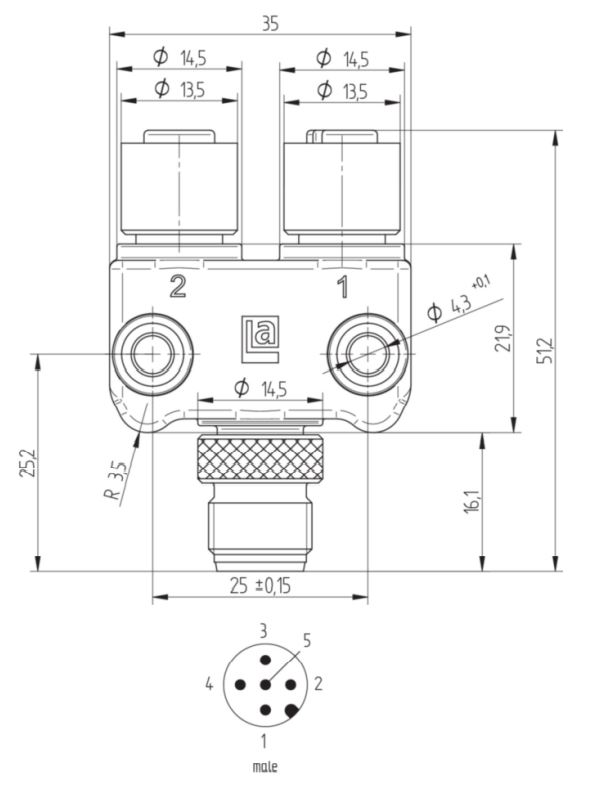 Lumberg ASBS 2 M12-5S F