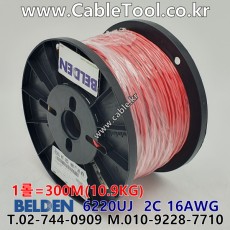 300m 벨덴 6220UJ 미터당 ₩2,800 벨덴케이블 6220UJ Red BELDEN 2C 16AWG