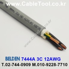 300m(롤) 벨덴7444A (미터당 ₩10,000) 벨덴케이블 7444A BELDEN 7444A 3C 12AWG  UL/CSA 600V제어용