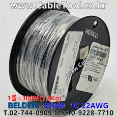 300m 벨덴83049 (미터당 ₩12,540) 벨덴케이블 83049 BELDEN 83049 1C 22AWG Hook Up Wire 블랙