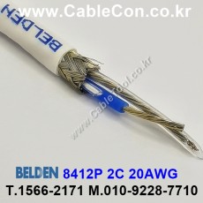 300m(롤) 벨덴8412P (미터당 ₩23,270) 벨덴케이블 8412P BELDEN 8412P 2C 20AWG Plenum 자켓 CMP