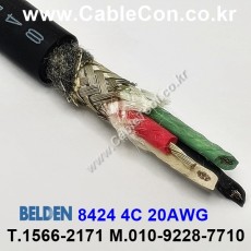 150m(롤) 벨덴8424 (미터당 ₩32,990) 벨덴케이블 8424 BELDEN 8424 4C 20AWG 마이크,악기 블랙