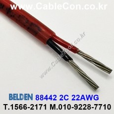 30m(롤) 벨덴88442 (미터당 ₩11,650) 벨덴케이블 88442 BELDEN 88442 2C 22AWG Paired UL/CSA 300V계장용 (레드)