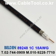 300m(롤) 벨덴89248 (미터당 ₩17,740) 벨덴케이블 89248 BELDEN 89248 1Coax 18AWG RG6 75옴 동축케이블