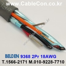 1m 벨덴9368 (미터당 ₩8,970) 벨덴케이블 9368 BELDEN 9368 2Pr 18AWG UL/CSA 300V계장용 Paired (크롬)