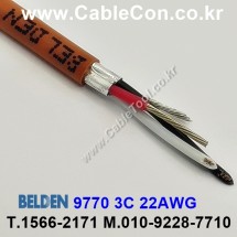 1m 벨덴9770 미터당 ₩2,240 벨덴케이블 9770 BELDEN 9770 3C 22AWG UL/CSA 300V계장용
