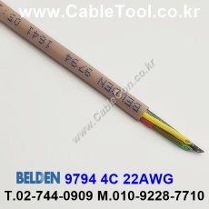 300m(롤) 벨덴9794 (미터당 ₩8,780) 벨덴케이블 9794 BELDEN 9794 4C 22AWG Multi Conductor 크롬그레이