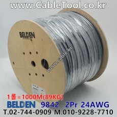 1,000m(롤) 벨덴케이블 9842 BELDEN 9842 CAN Bus 벨덴 9842 USA 케이블 (미터당 5,700)