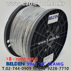 300m(롤) 벨덴9942 미터당 ₩11,680 벨덴케이블 9942 BELDEN 9942 6C 22AWG