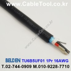 300m(롤) 벨덴TU6B5UF01 (미터당 ₩10,000) 벨덴케이블 TU6B5UF01 BELDEN TU6B5UF01 1Pr 16AWG INDUSTRIAL 블랙